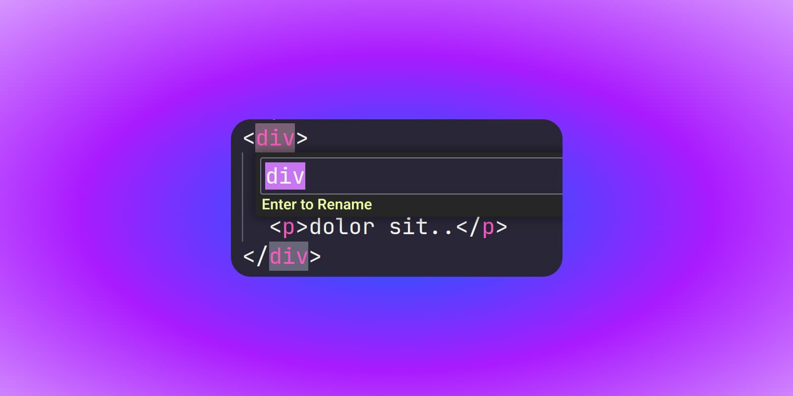 VS Code - Auto rename HTML tags in React, Vue, Svelte, Nunjucks, and others