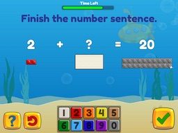 Add and subtract fluently within 20 using brix Math Game