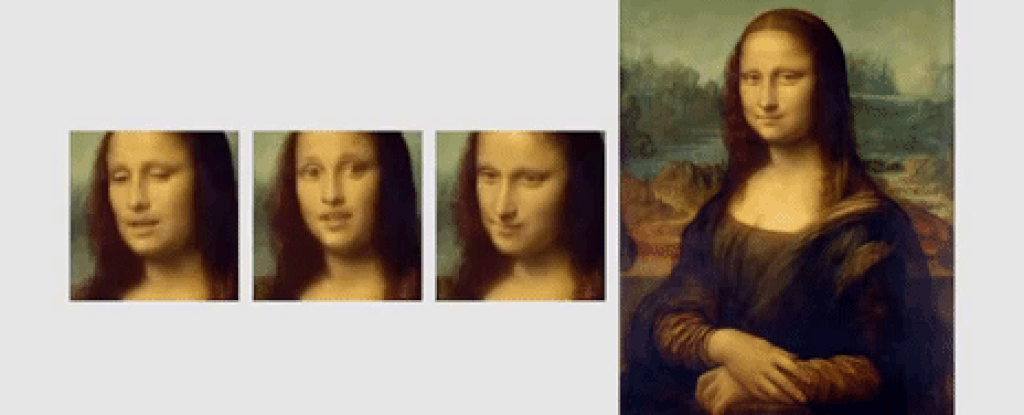 Animation of Mona Lisa talking
