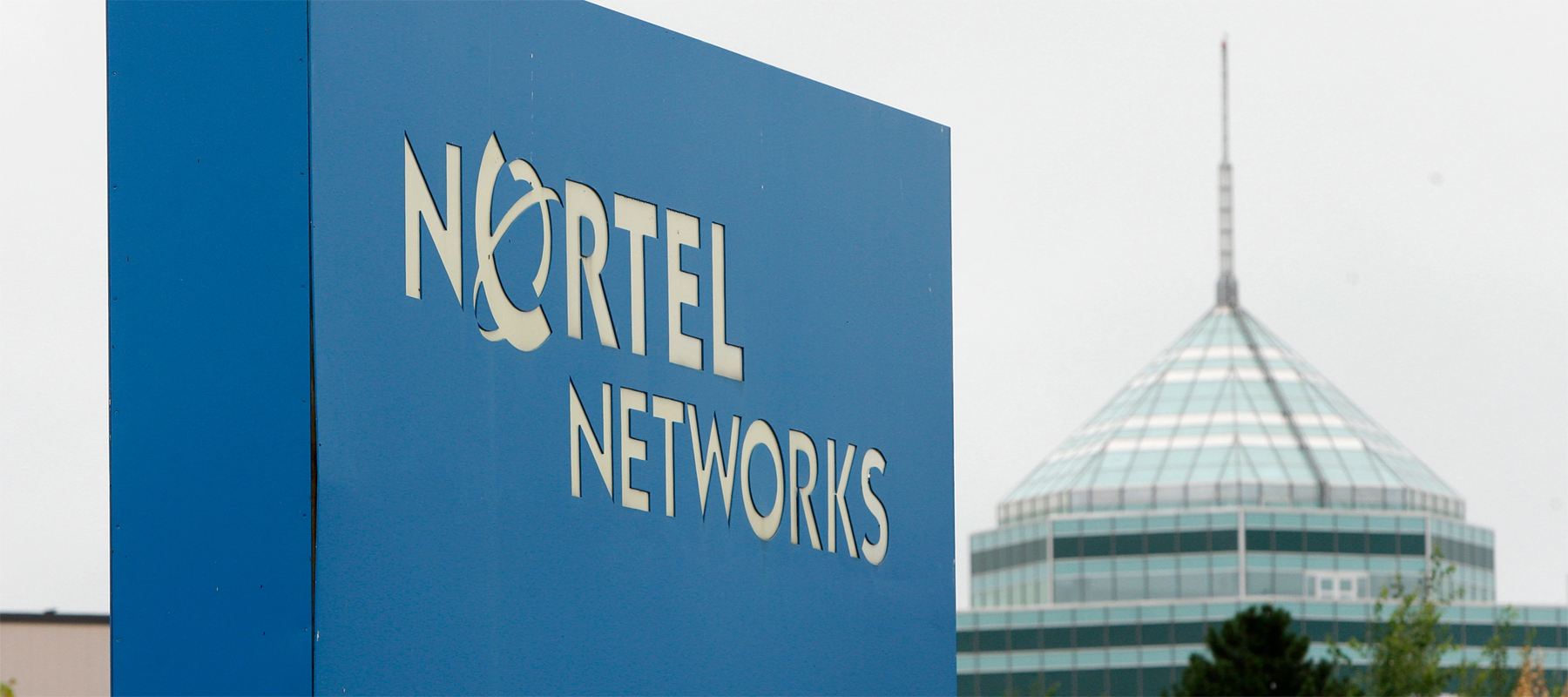 Old Nortel Network Logo on a Building