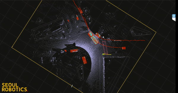 Snippet of processed Ouster lidar data at one of the downtown intersections. Video courtesy of CUIP.