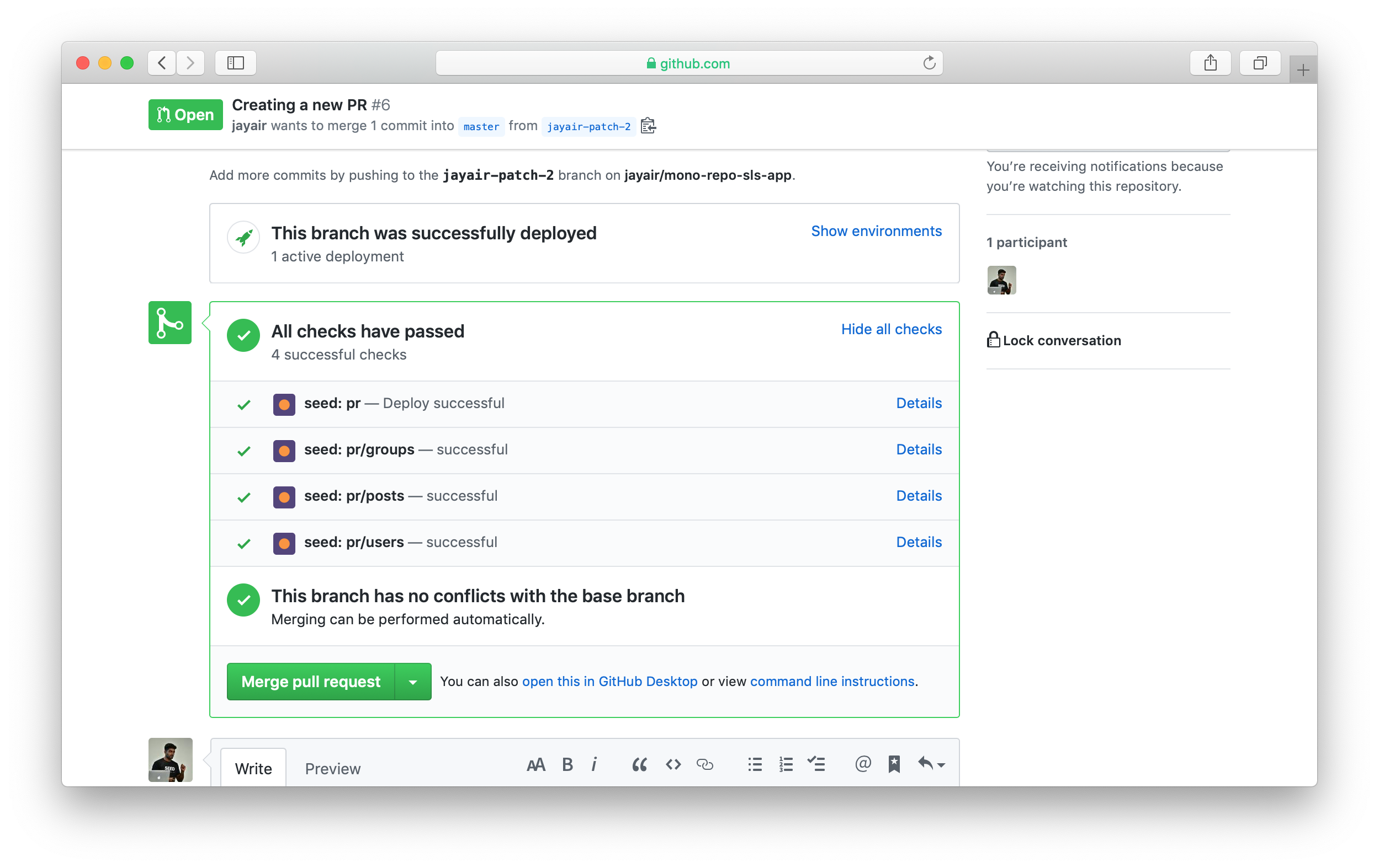 Seed PR building complete in GitHub
