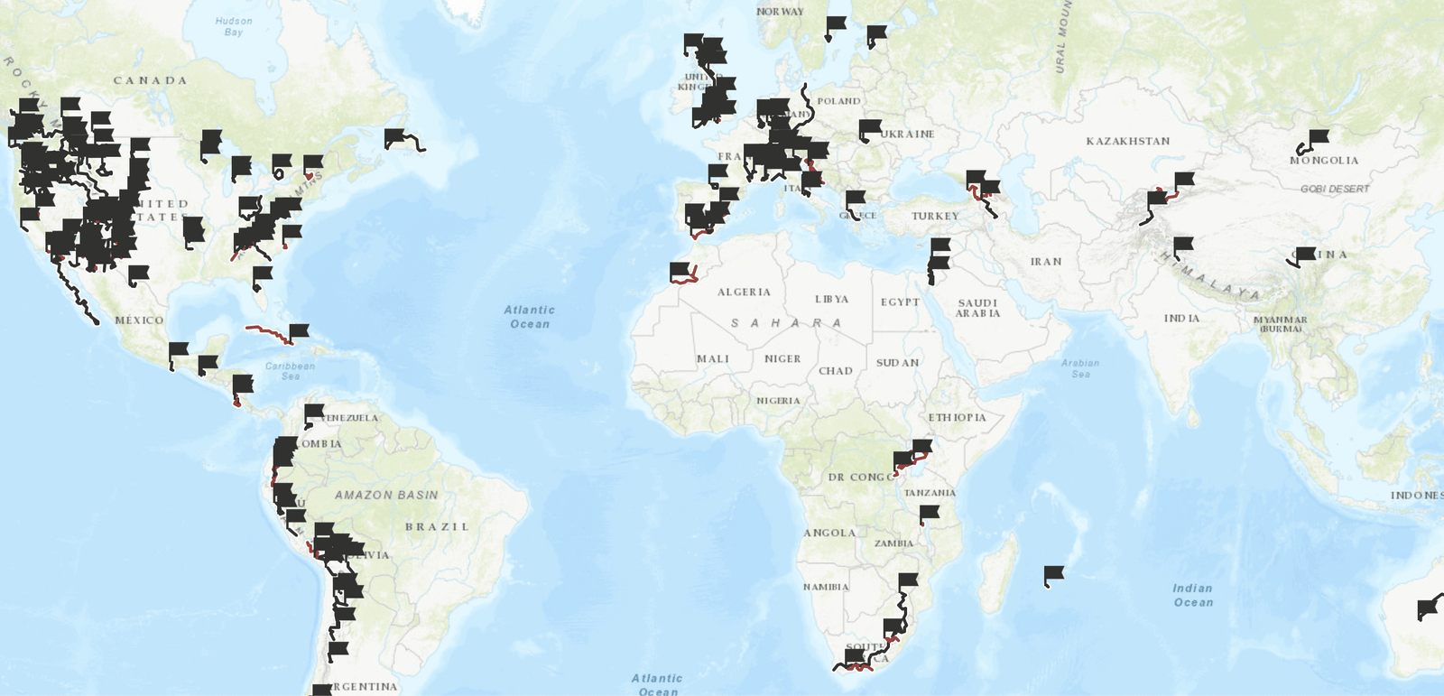 cycle around the world route