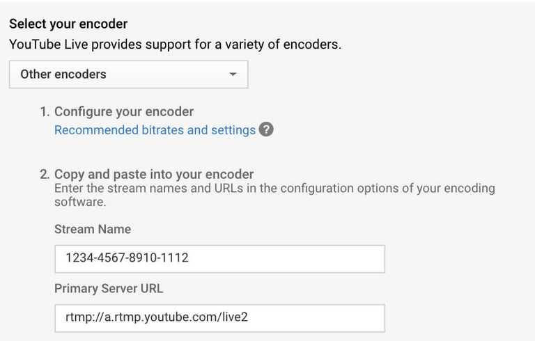 livestream encoder selection livestream encoder selection