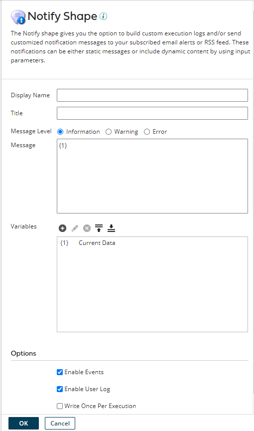 Enabling User Log Enabling User Log