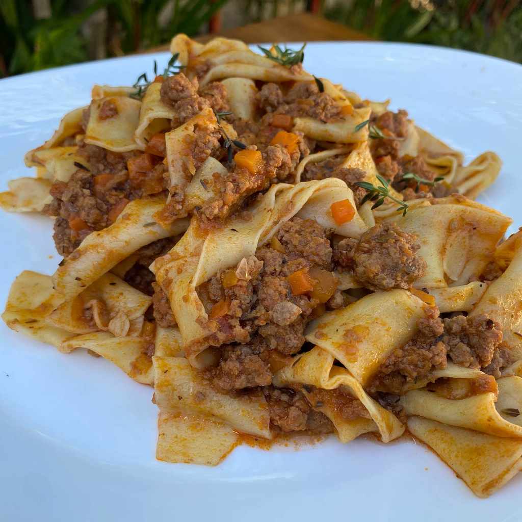 specials: pappardelle with lamb