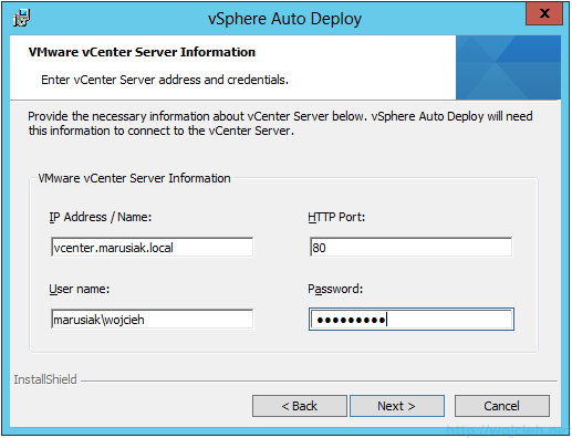 VMware vSphere Auto Deploy installation guide - software 5