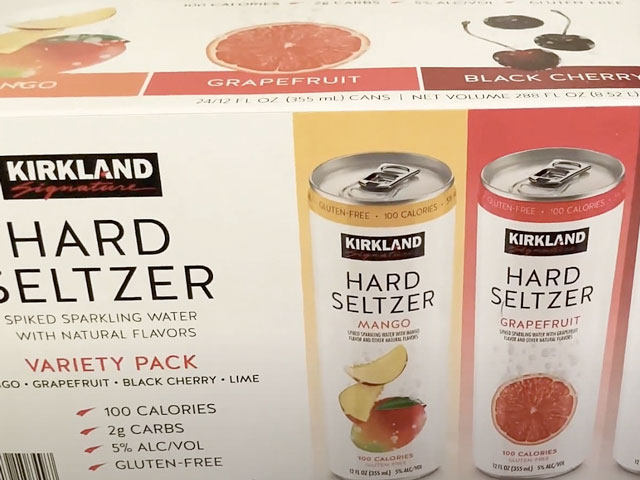 A Variety Pack of Kirkland Hard Seltzers, a Costco Brand Alcoholic Beverage