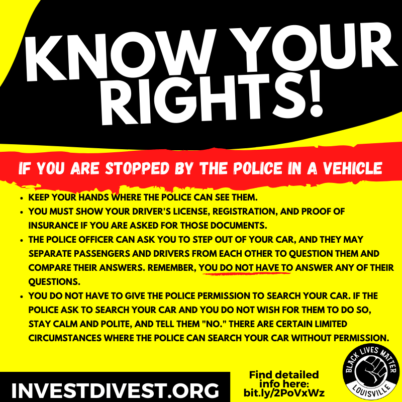 now your rights if you are stopped by police in a vehicle