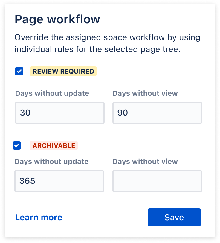 Page workflow detail