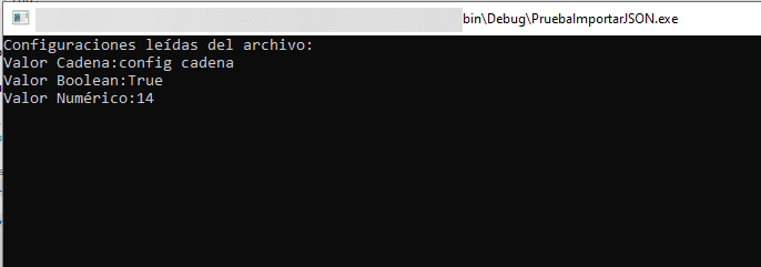 Configuraciones cargadas