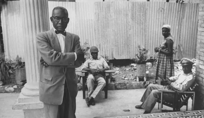 François Duvalier during his 1957 presidential campaign