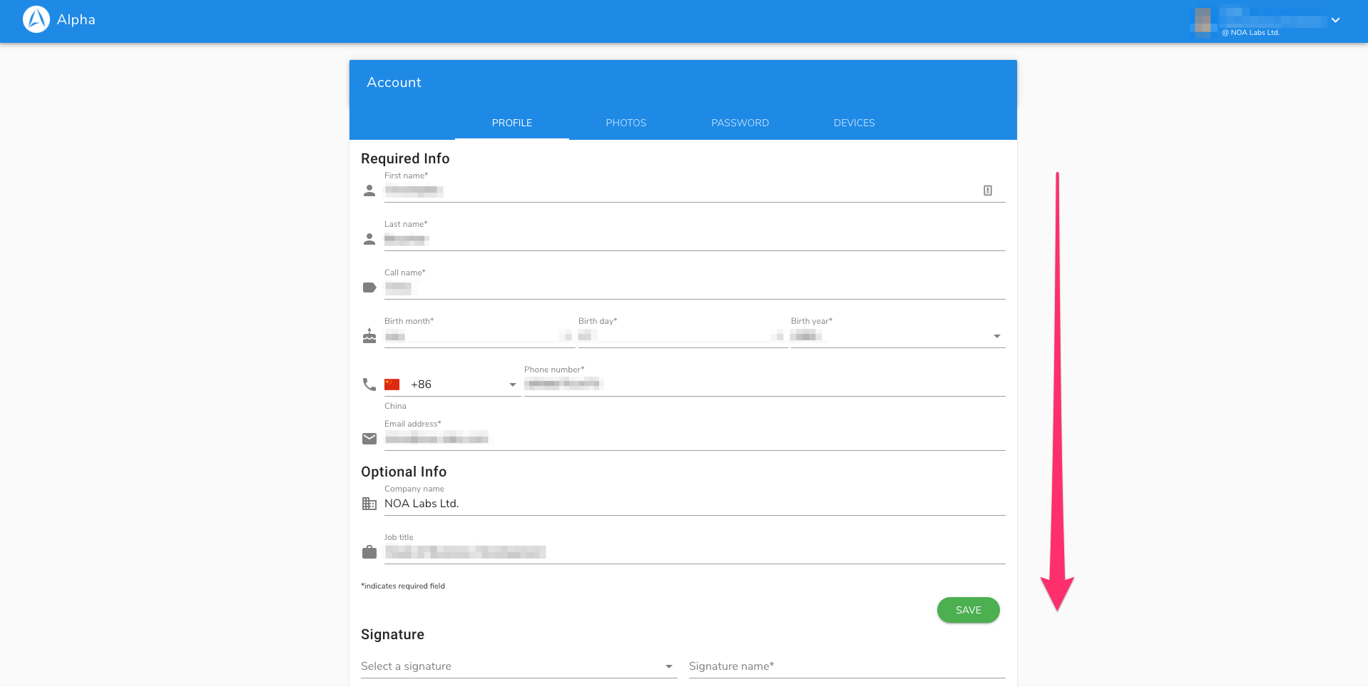 Access Signature Generator