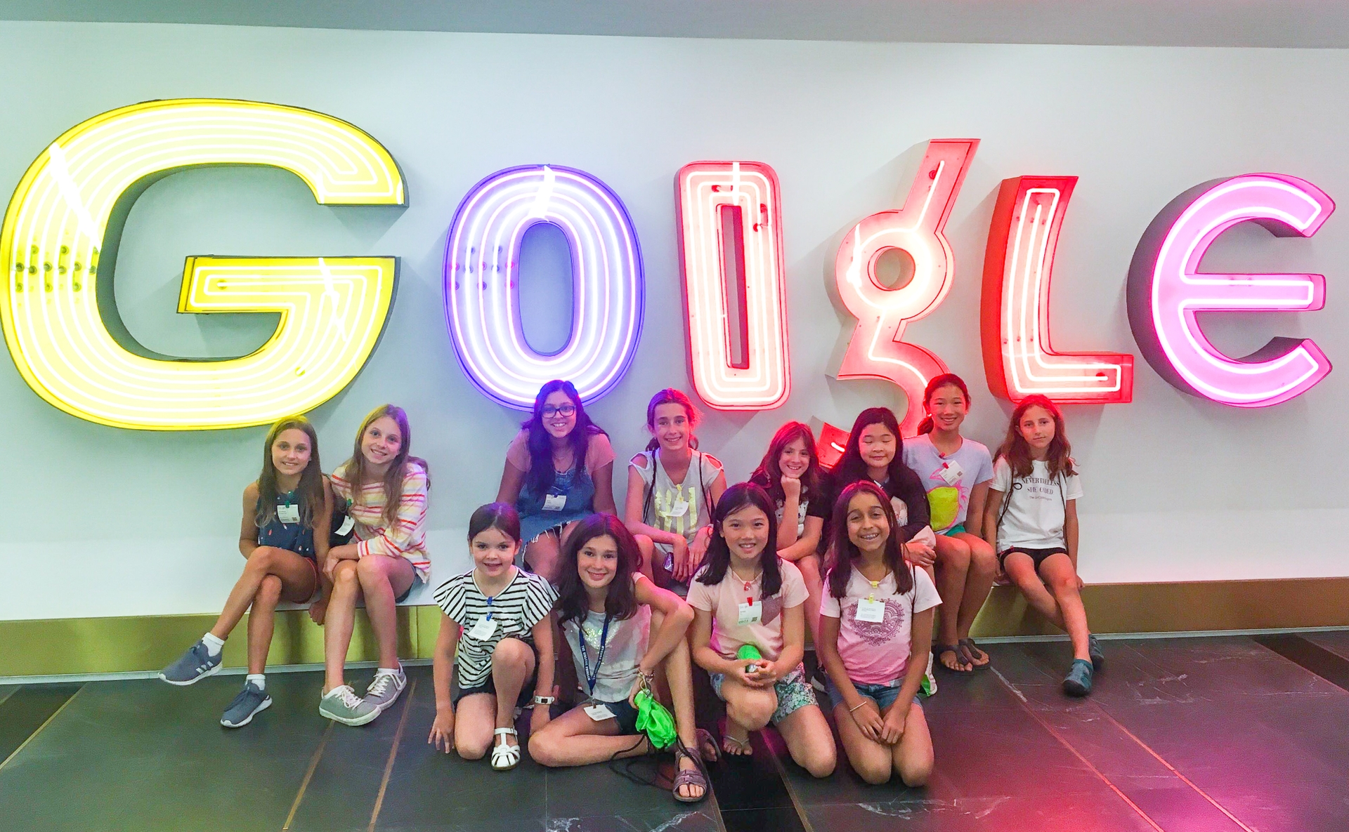 The Coding Space campers at Google HQ 
