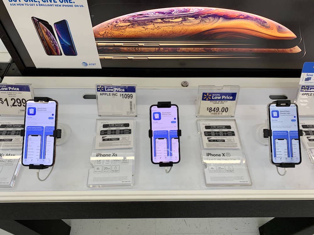 Spend Stack on the demo phones at a Wal Mart.