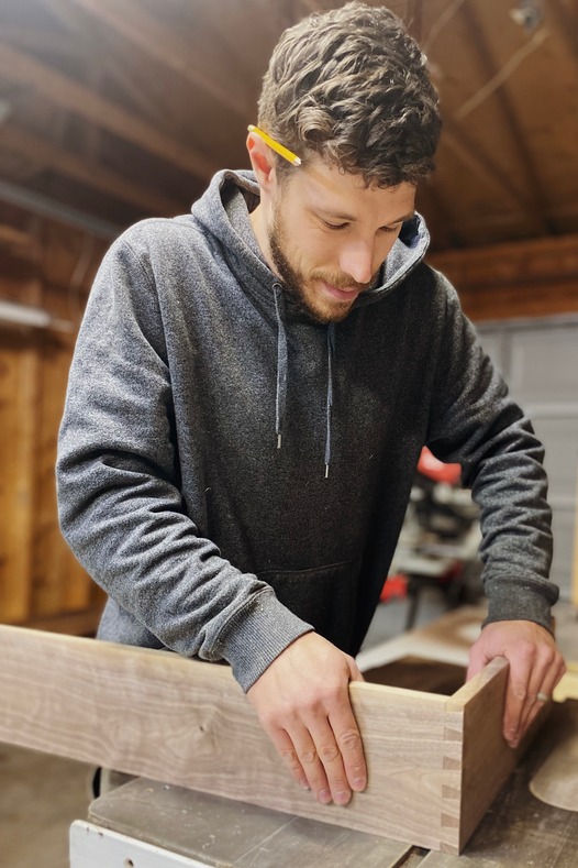 Working in woodshop