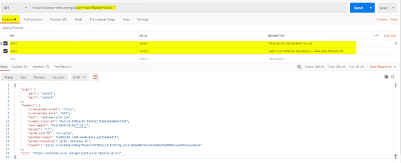 Agregando query params a la solicitud