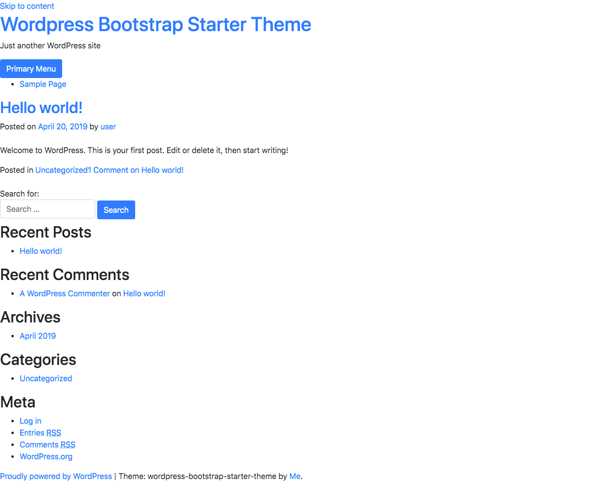 Bootstrap Underscores Theme