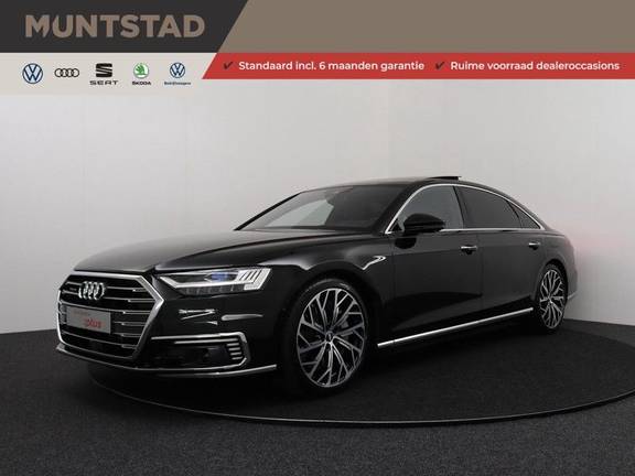 Audi A8 60 TFSI e 449 pk quattro Lang Pro Line | Vierwielbesturing | Pano.Dak | Nachtzicht | Rear seat entertainment | 360 Camera | Verlengde fabrieksgarantie | NP € 211.708,00 |