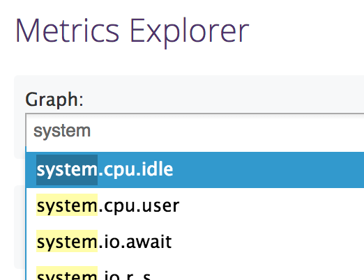 DataDog Metrics Explorer