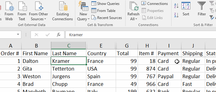how to filter rows in excel