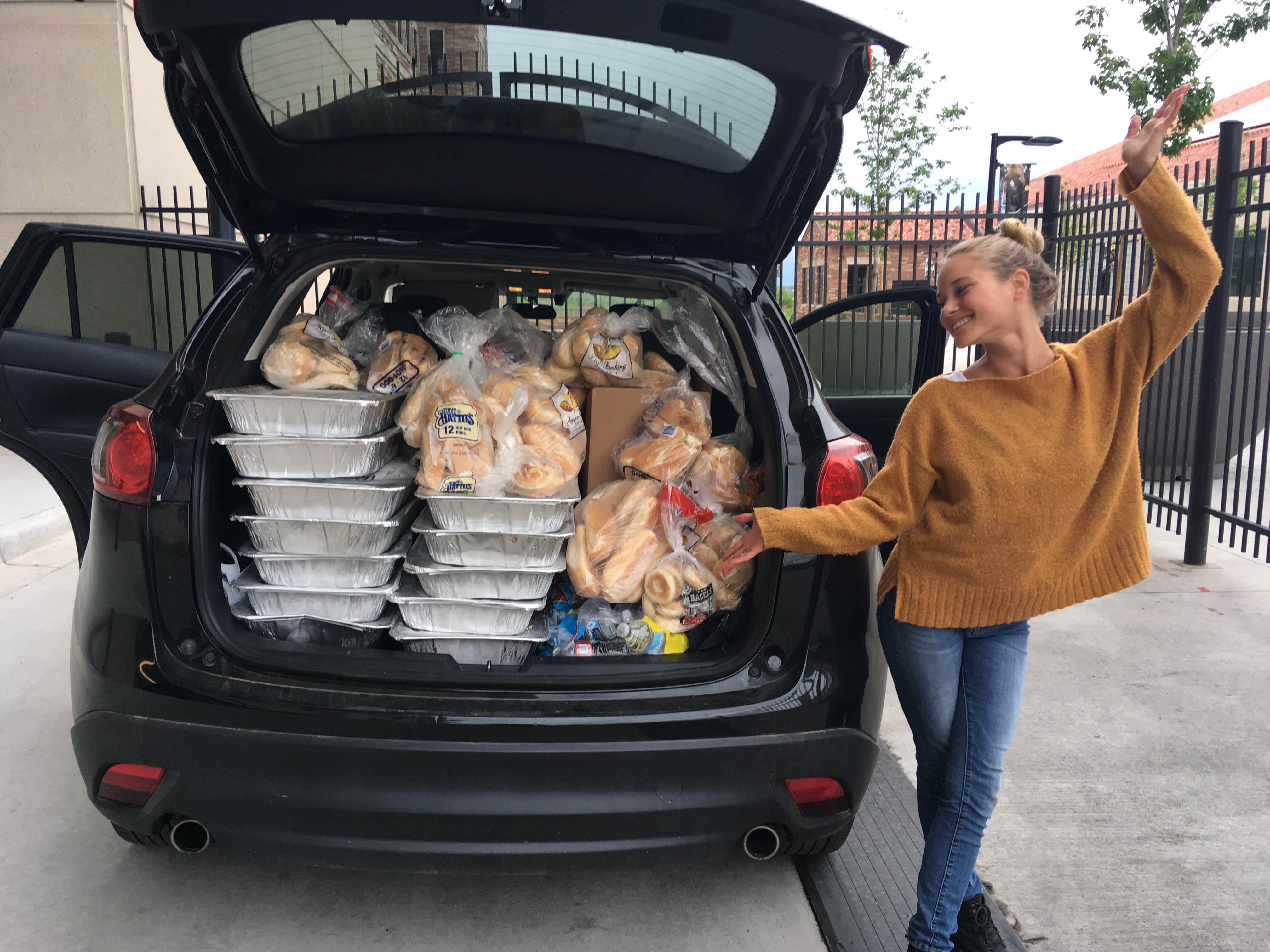 Rwu Car Full Of Donated Food