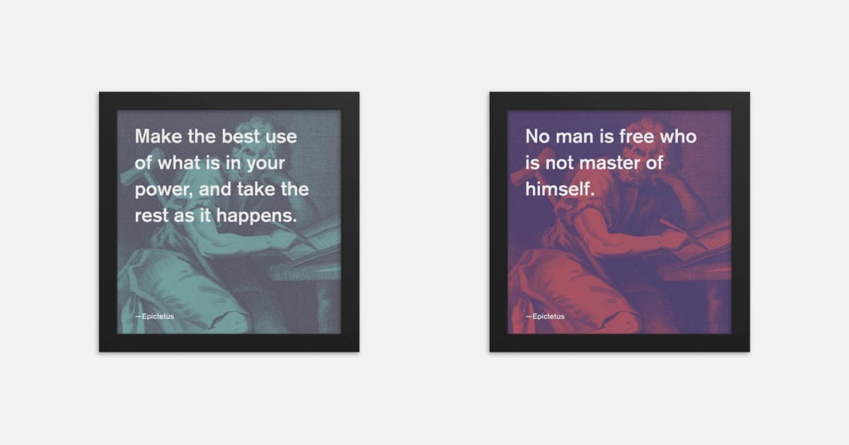 framed print of stoic quotes