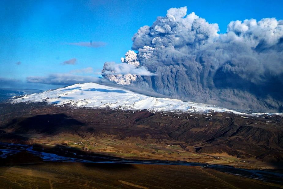 Vulkanausbruch, Eyjafjallajökull , Aschewolke, Island