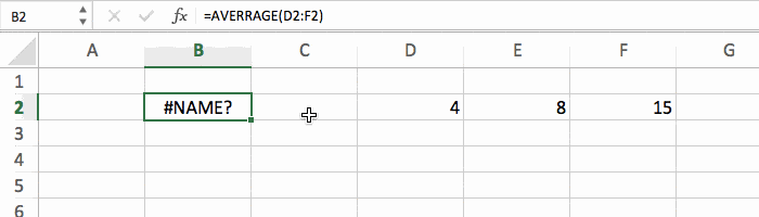 how to fix a #name? cryptic error message in an excel cell