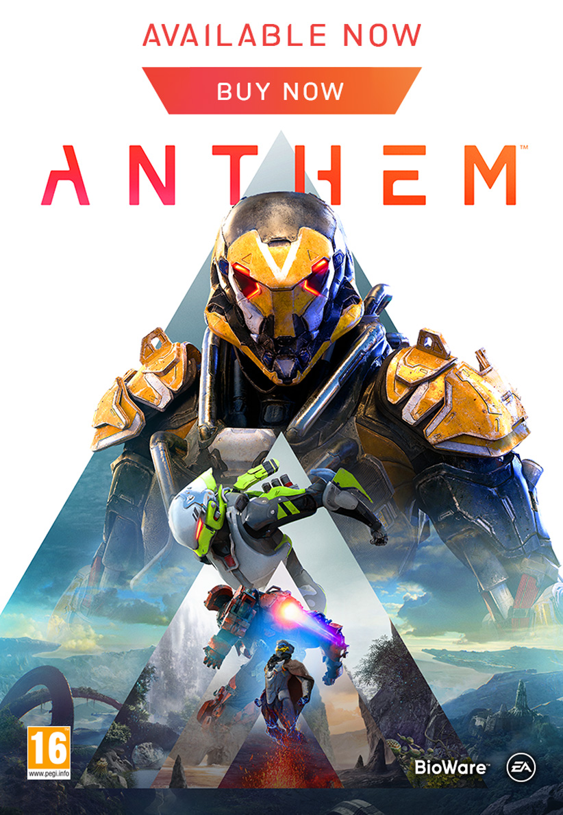 anthem logo and pre-order call to action