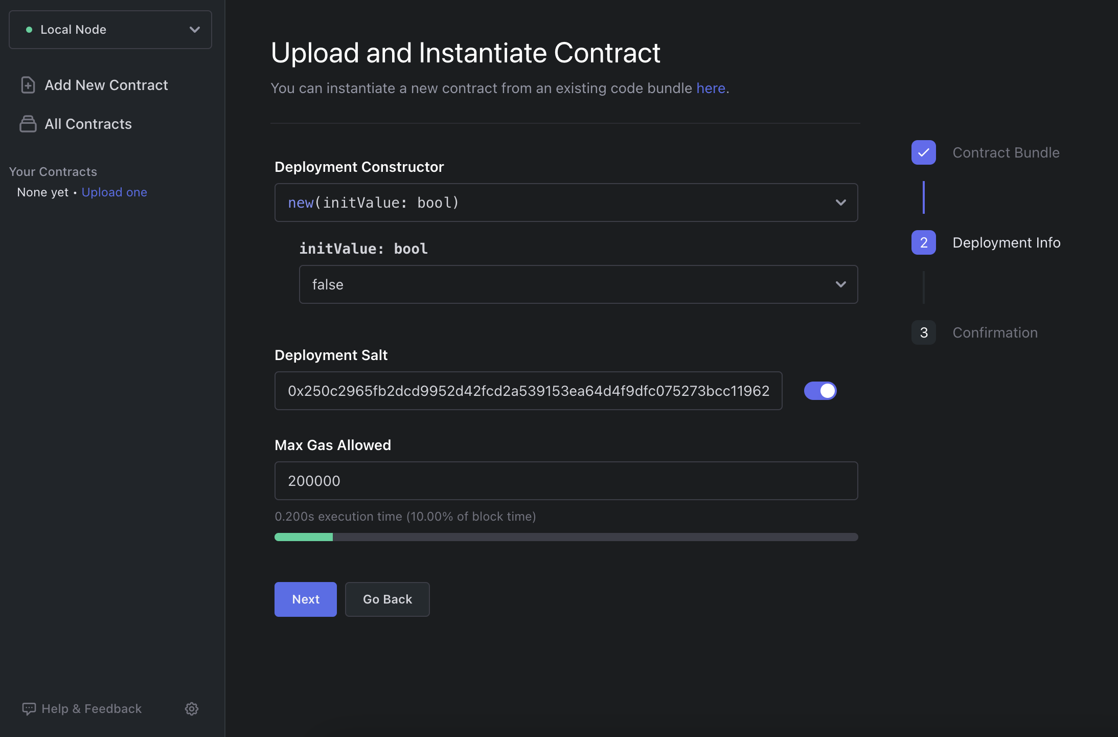 Flipper Instantiate Contract 02