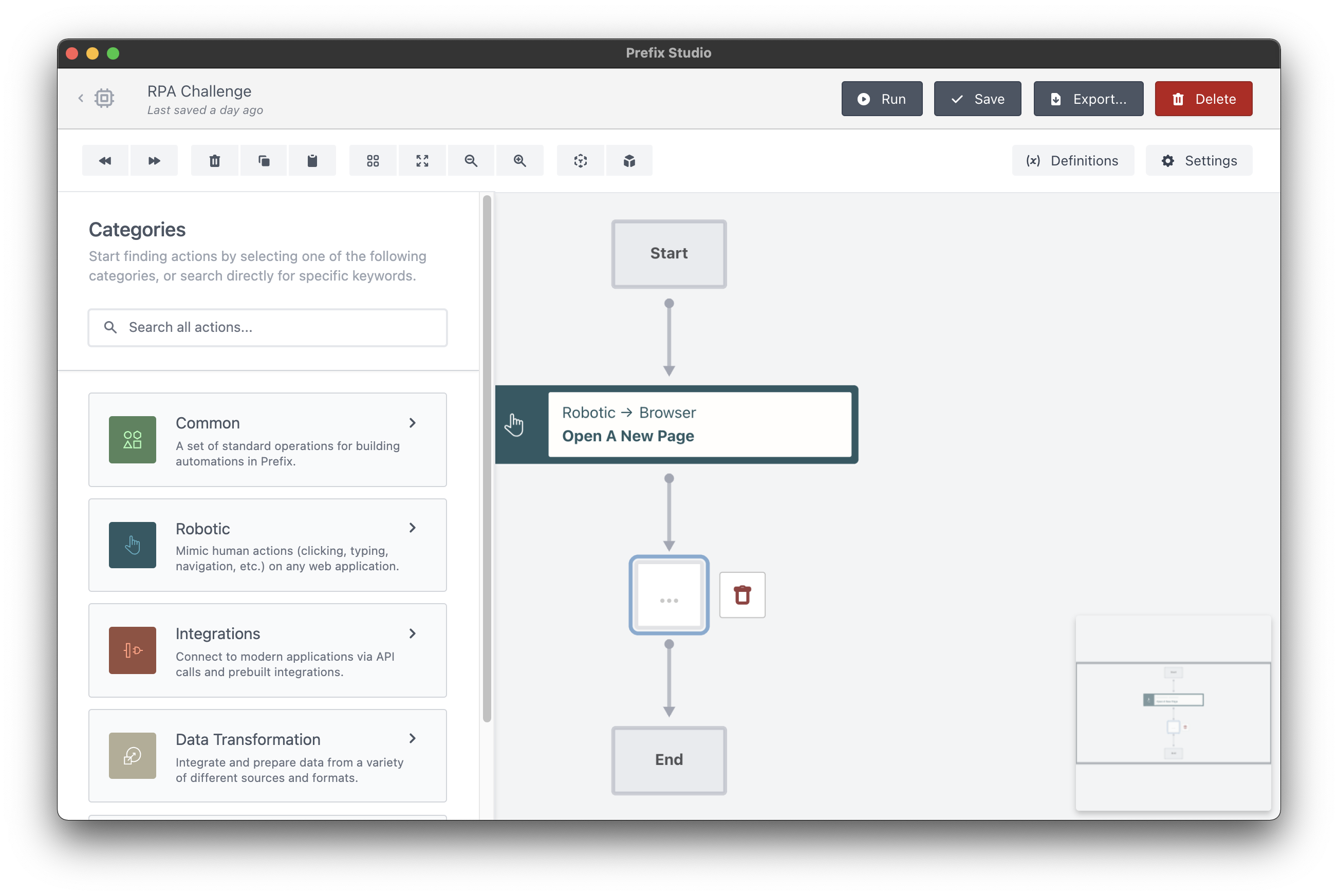 Building an automation | Manual | Prefix