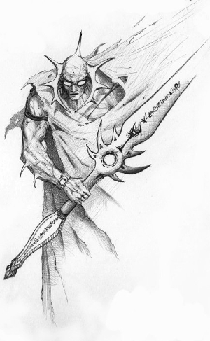 Warrior with Sword Sketch