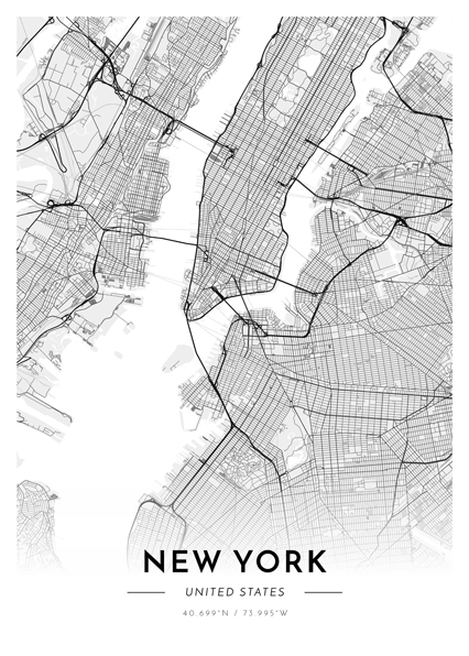 New York city map poster