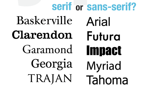 serif vs sans-serif fonts