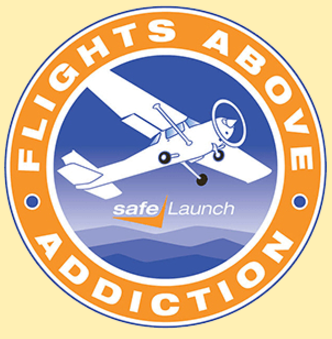 SafeLaunch Flights Above Addiction Logo