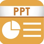 Das Dateisymbol einer PPT-Datei, das stellvertretend für Präsentationen und andere Rich Media-Dateitypen steht.