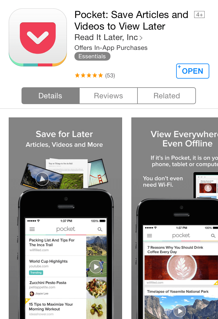 App Store Listing Page