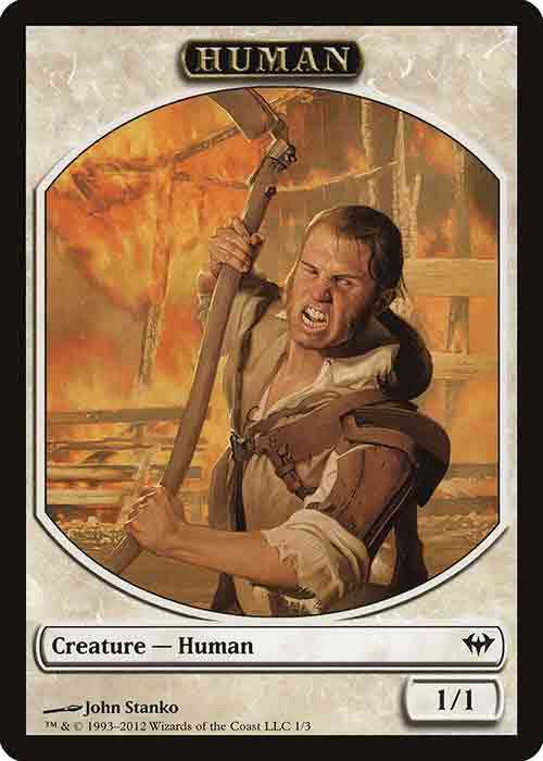 1/1 White Human Creature Token MTG.onl Tokens