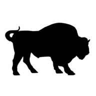Logo. Stamp with bison picture.