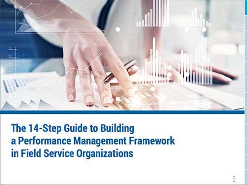 Accruent - Resources - eBooks - 14-Step Guide to Building a Performance Management Framework in Field Service Organizations - Cover Image