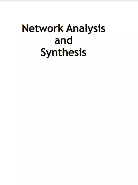 [PDF] Network Analysis and Synthesis by Ravish R. Singh