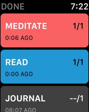 LEFT: Complication bottom middle. RIGHT: App view.