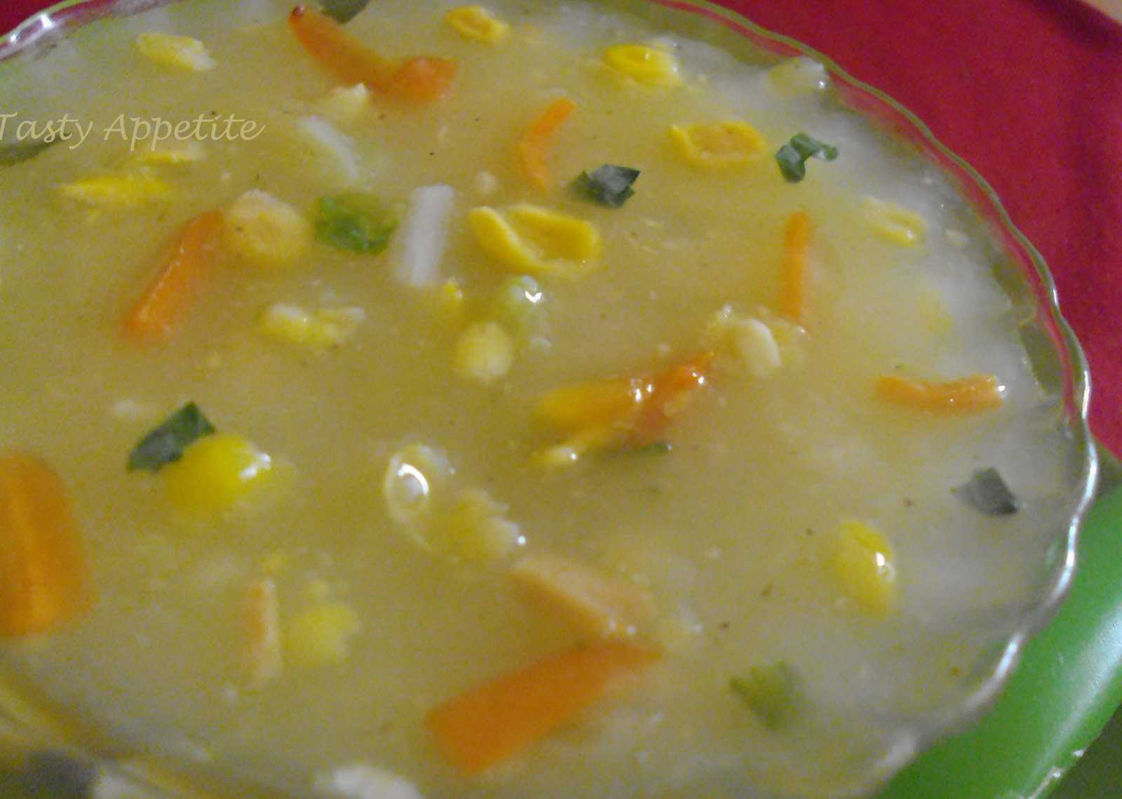 Sweet Corn Chicken Soup Tasty Appetite