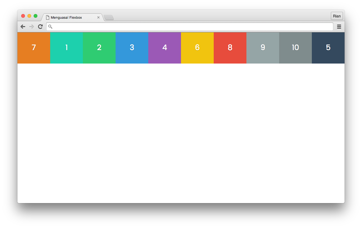 Contoh lain pengurutan dengan order