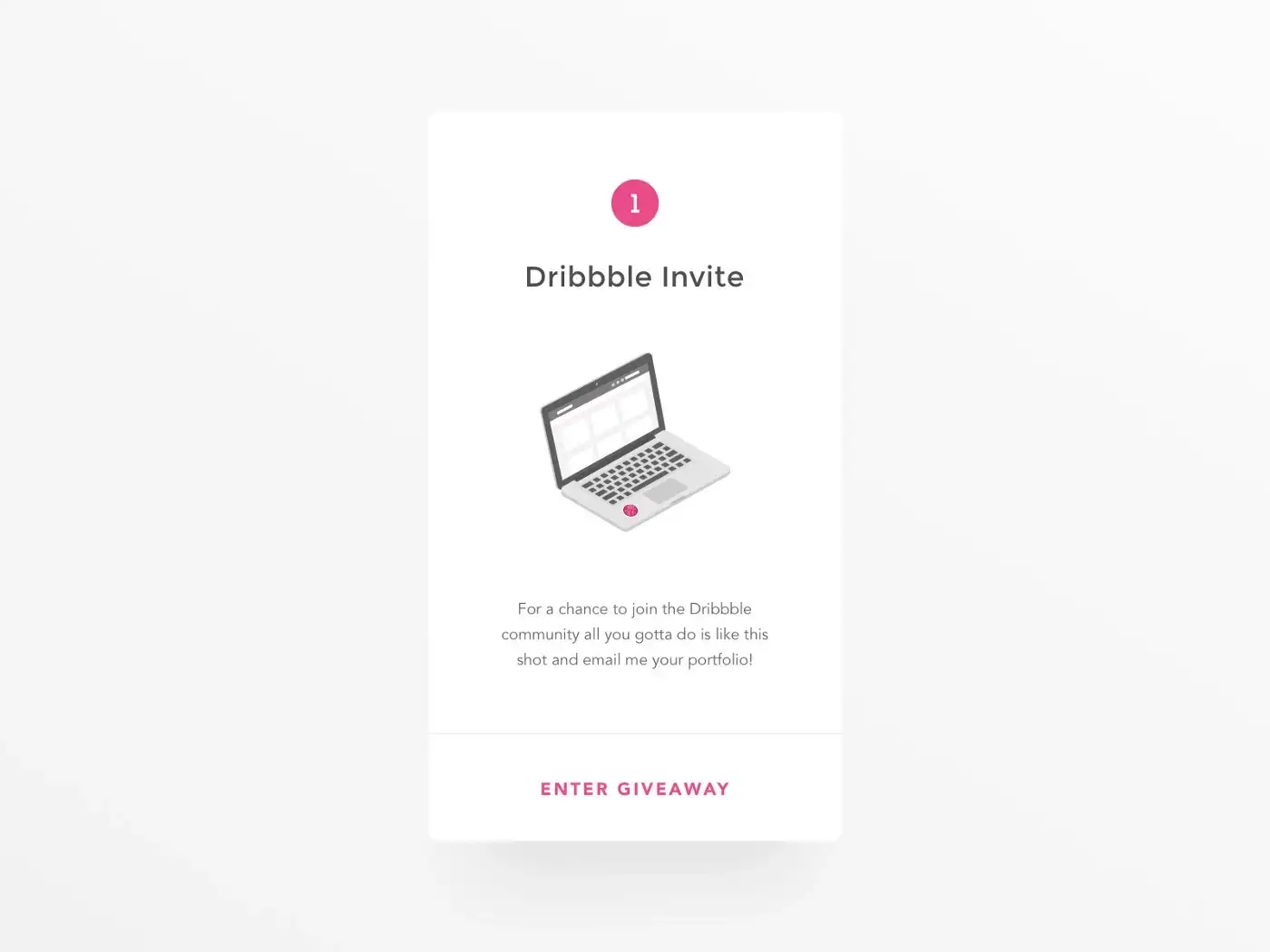 An image of a dribbble invite solicitation