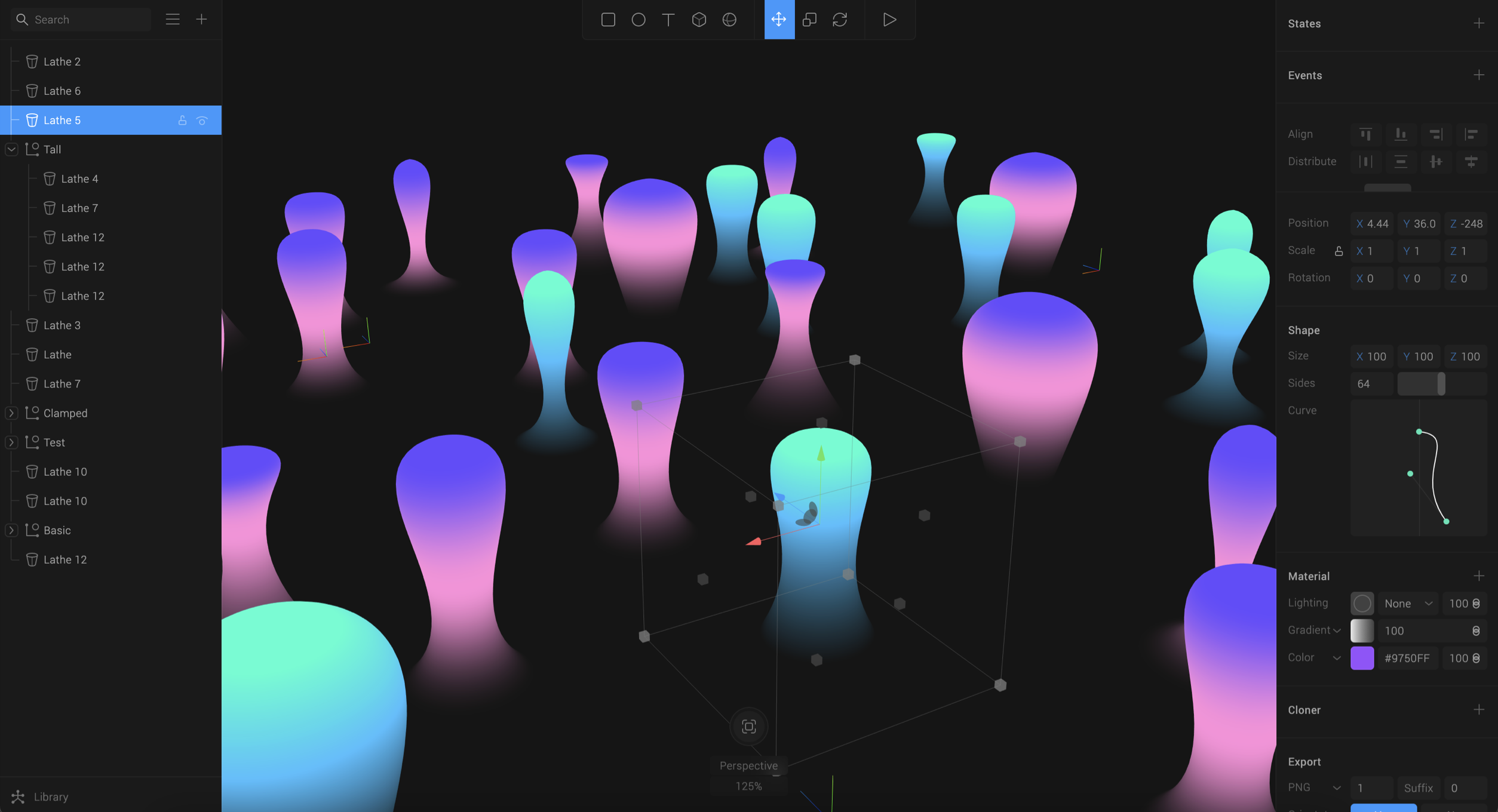 Spline Design tool for 3D web experiences