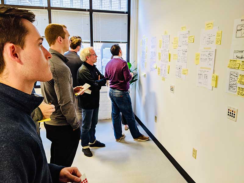 People voting during a Design Sprint
