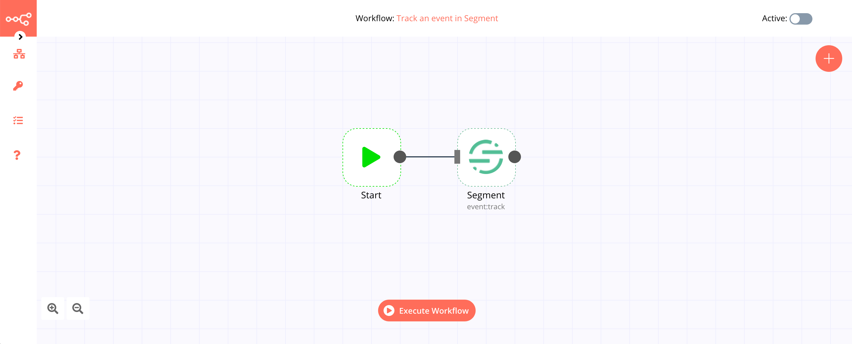 A workflow with the Segment node
