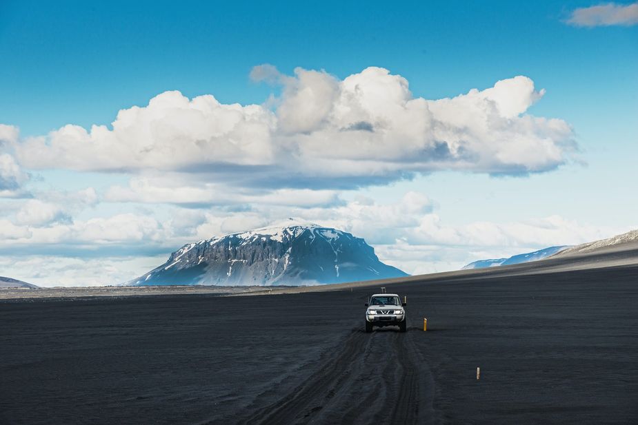 Jeep, Wüste, Tafelvulkan, Herdubreid, Vatnajökull Nationalpark, Island